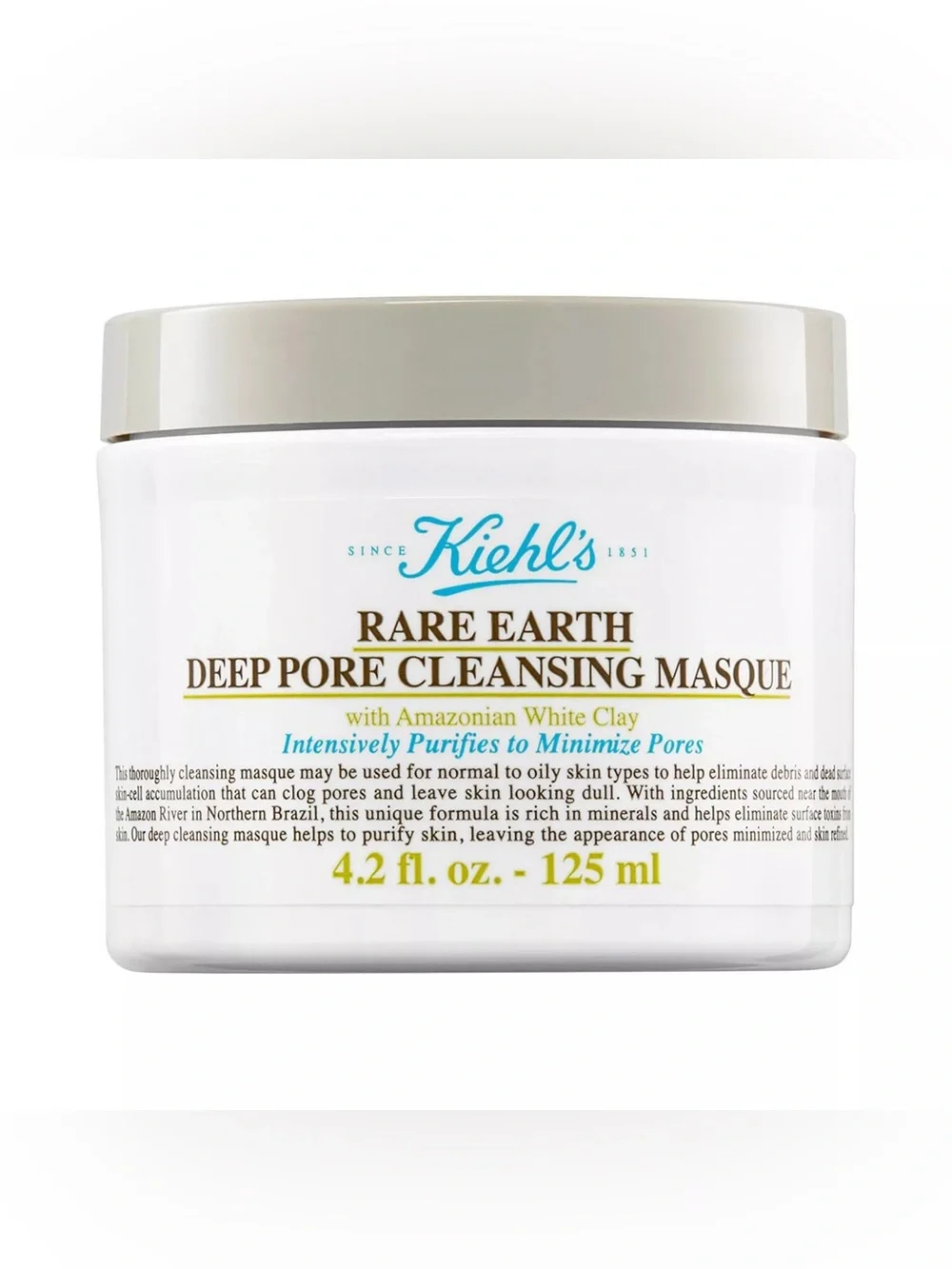 Kiehl's Since 1851 Rare Earth Clay Face Mask for Pores & Uneven Texture NEW